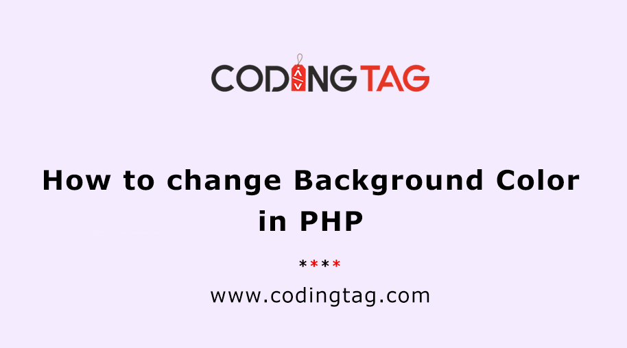 How to change the background color in PHP Coding Tag