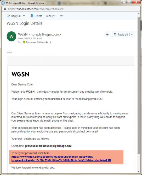 WGSN is here! College of DuPage Library