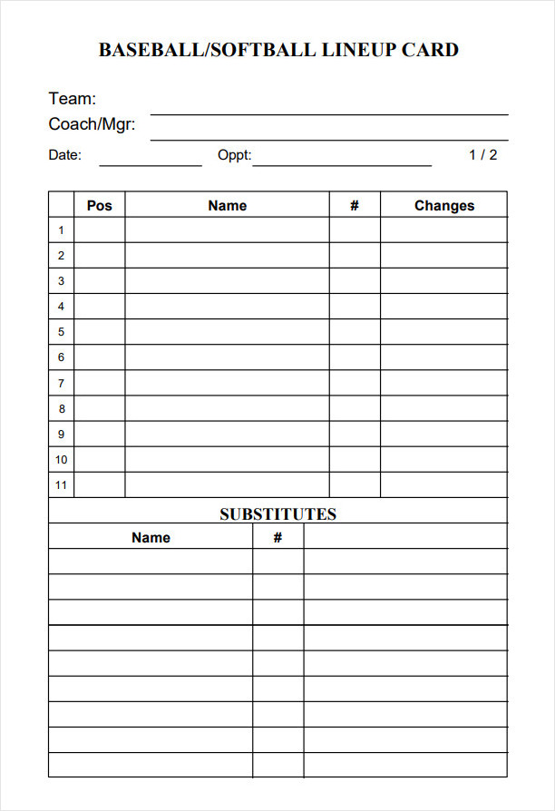 Free Printable Baseball Lineup Card Template(07)
