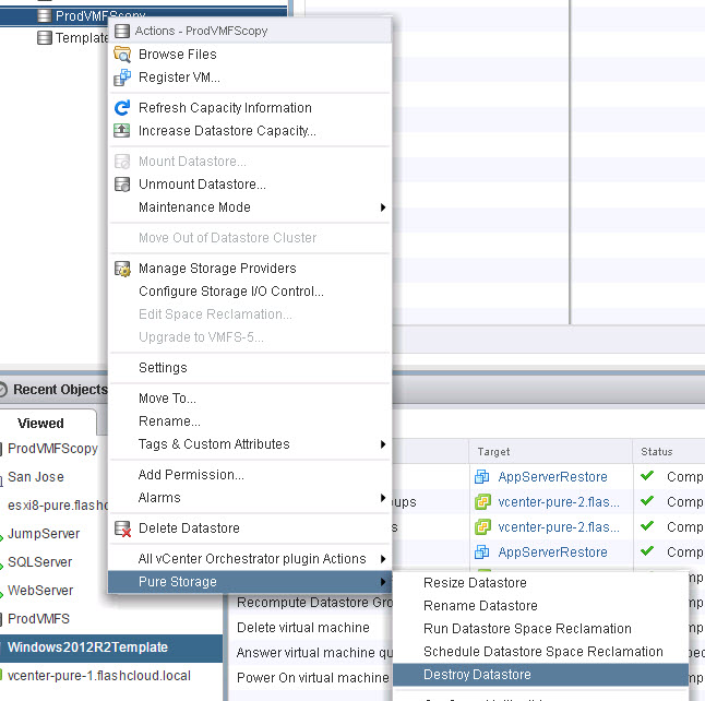 VMFS Snapshots and the FlashArray Part VII Restoring a VM Cody Hosterman
