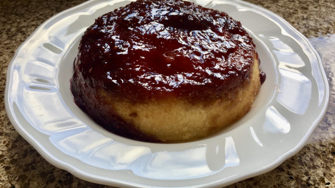 Gluten free steamed jam sponge pudding Coeliac by Design