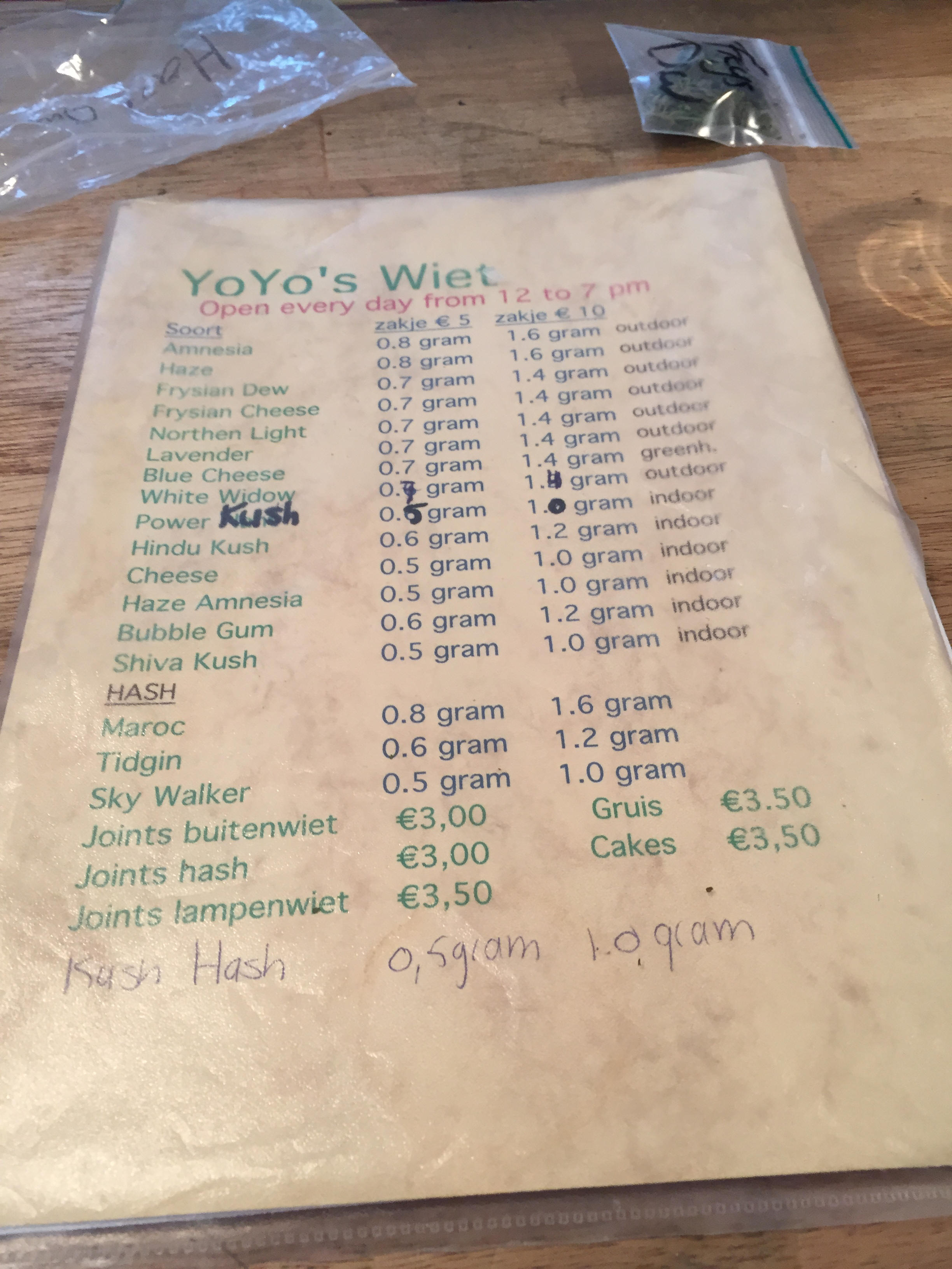 YoYo Menus archive