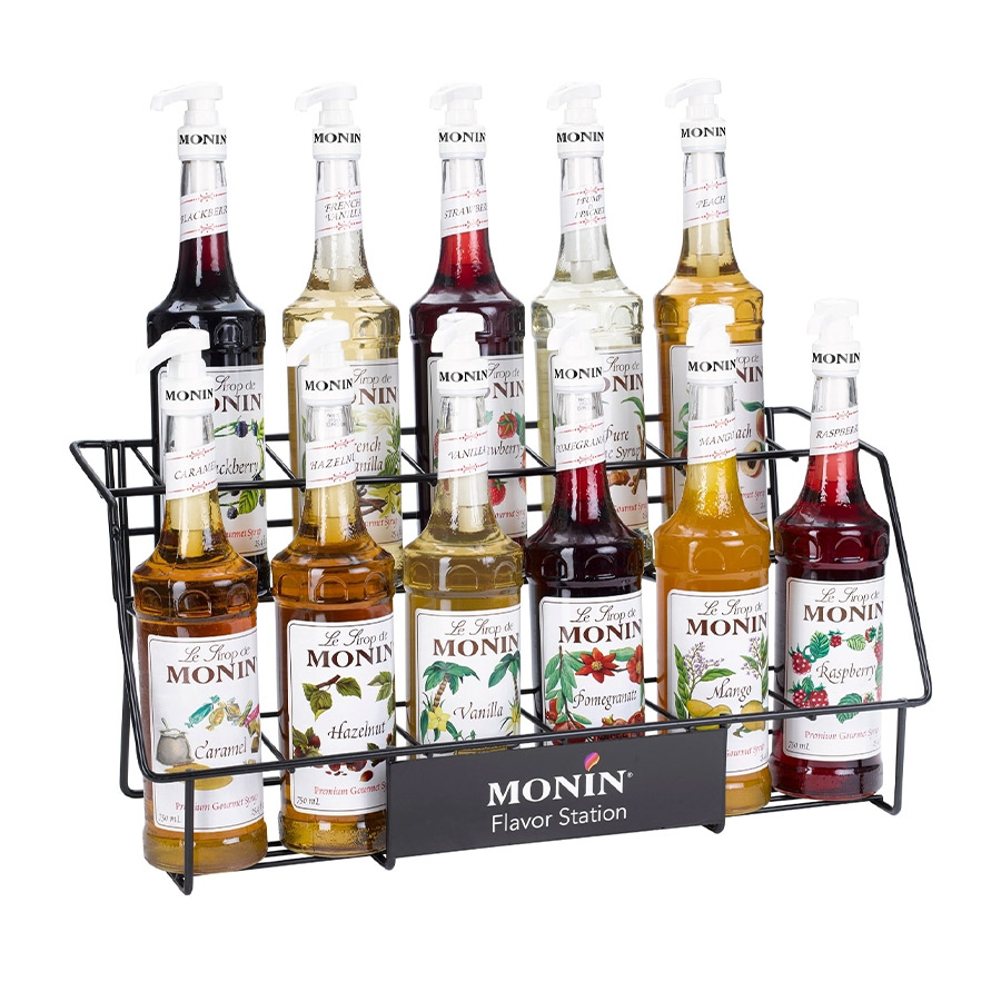 Monin 11 Bottle Metal Syrup Stand Fortuna Enterprises