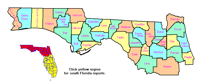 North Florida County Map North Florida County Trip Reports
