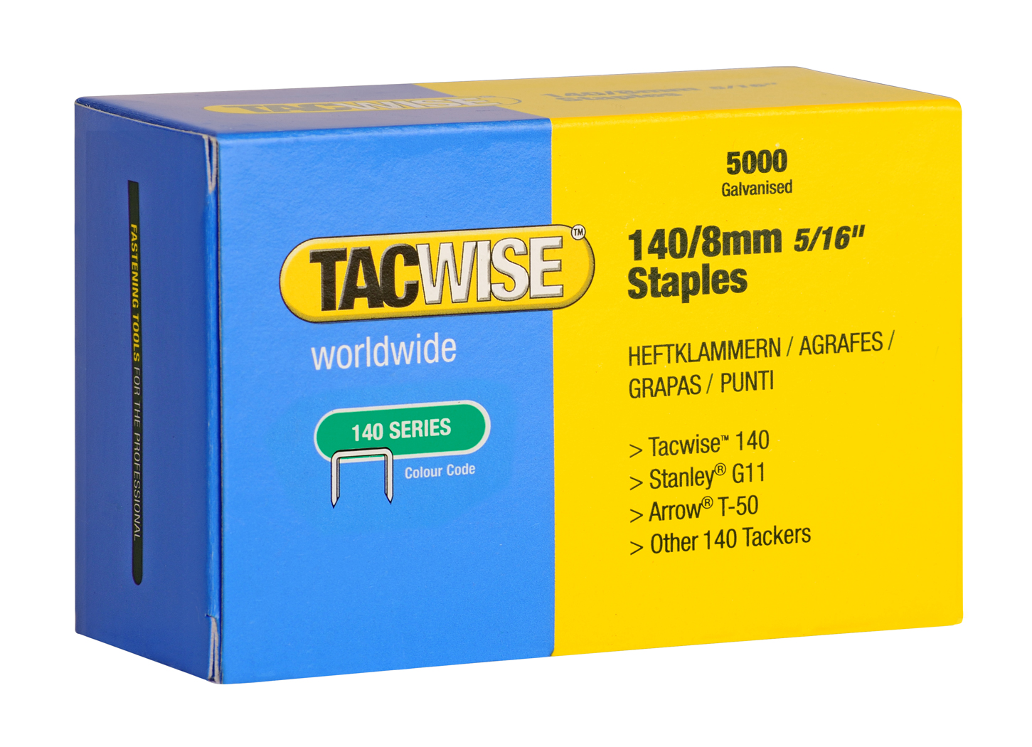 8mm 140 Series Galvanised Staples Bulk Box (5000) Zedfix Coil Nails