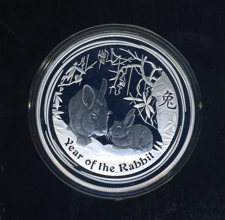 2011 Australian 1oz Silver Proof Coin Year of the Rabbit