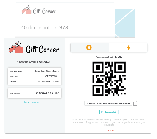 Accept Bitcoin Payments | Coincorner Checkout