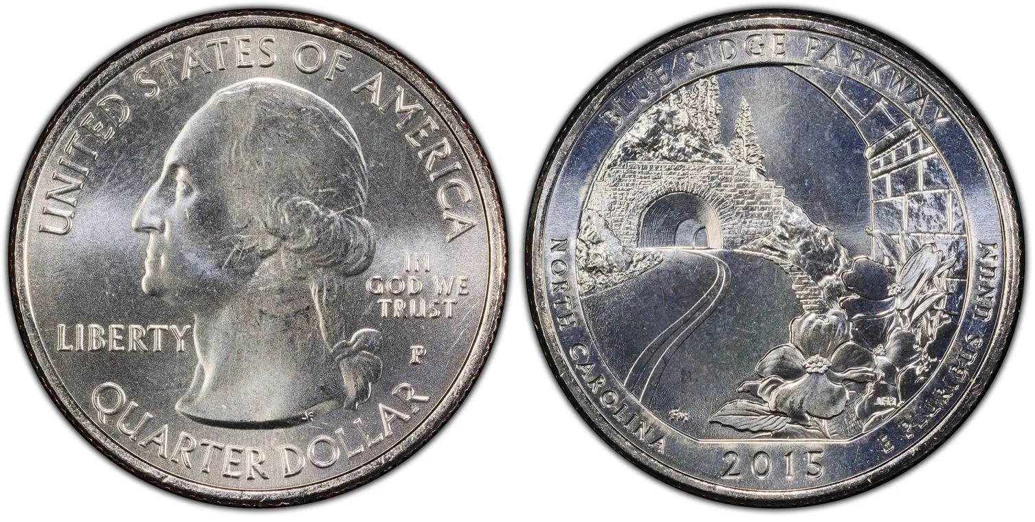 2015P Quarter Blue Ridge Parkway NP (Regular Strike) Accurate Value