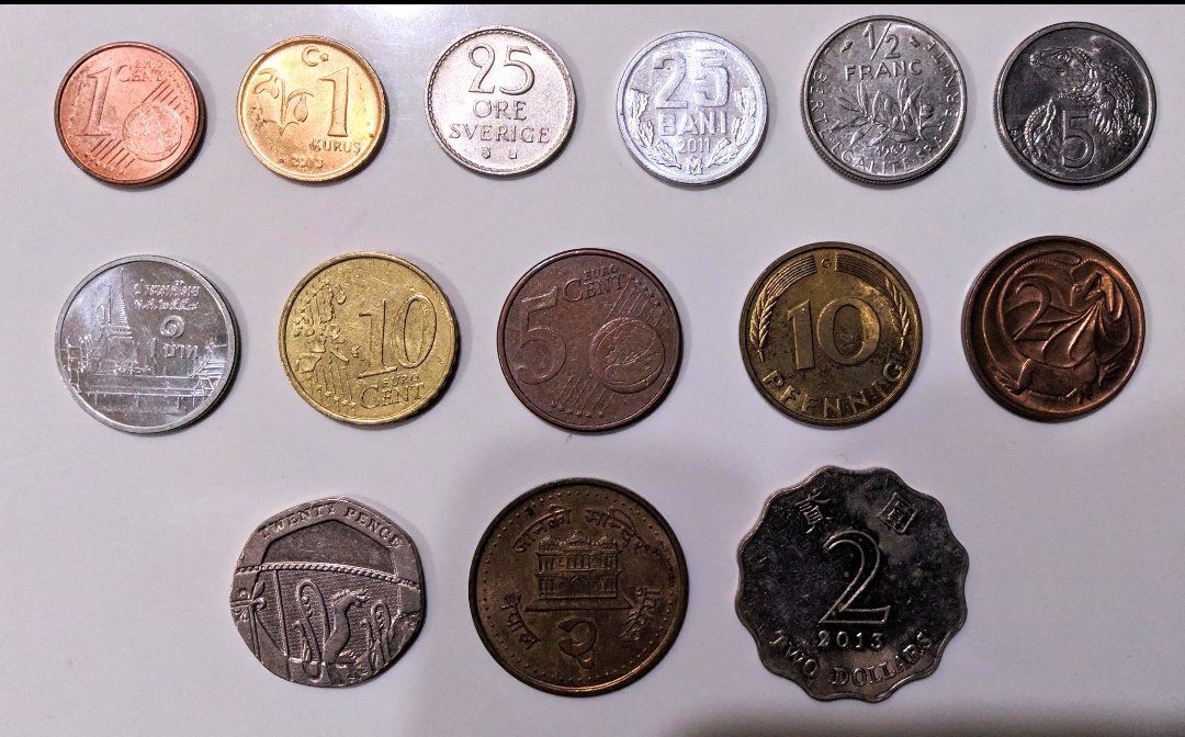 foreign coins set of 14 unique country coins get price and detail