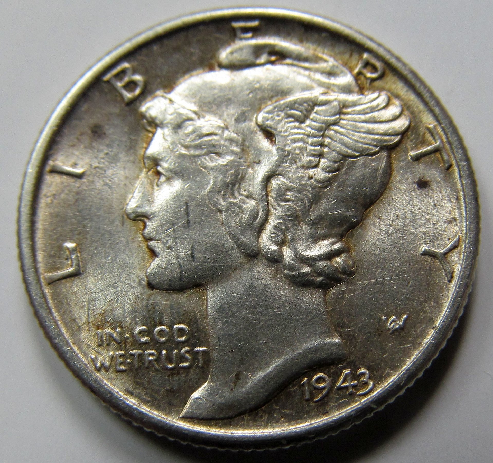1943 Mercury Dime w/ Lines through In God We Trust Coin Talk