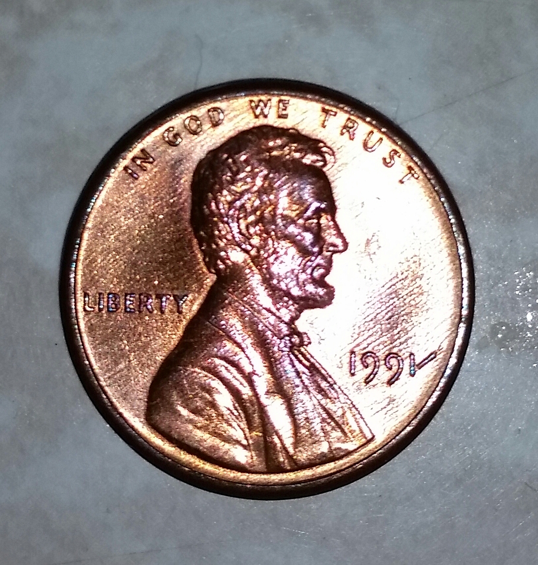 1991 Lincoln cent error Coin Talk