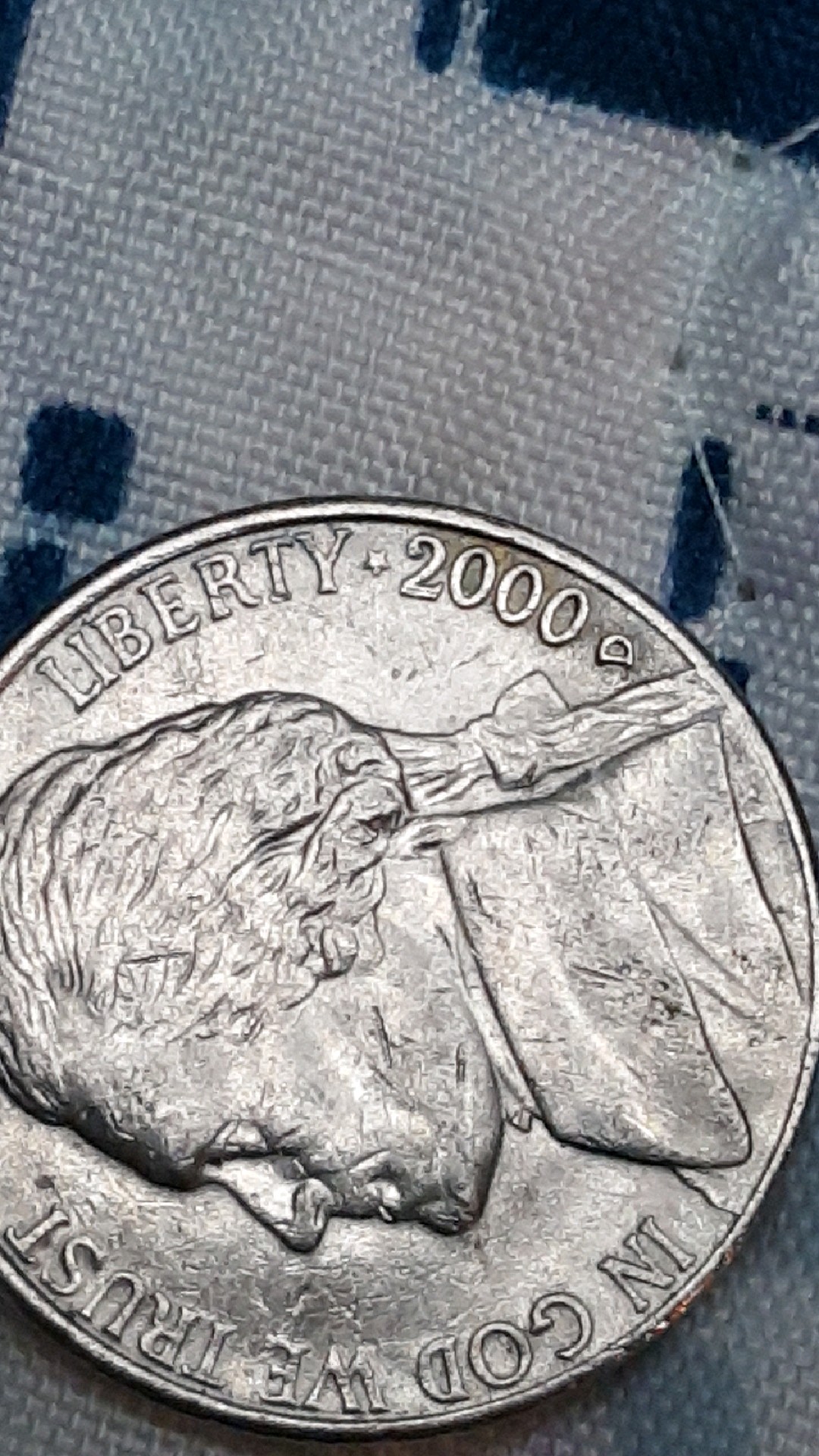 Thinking this 2000 D nickel has some doubled die on the 2 Coin Talk