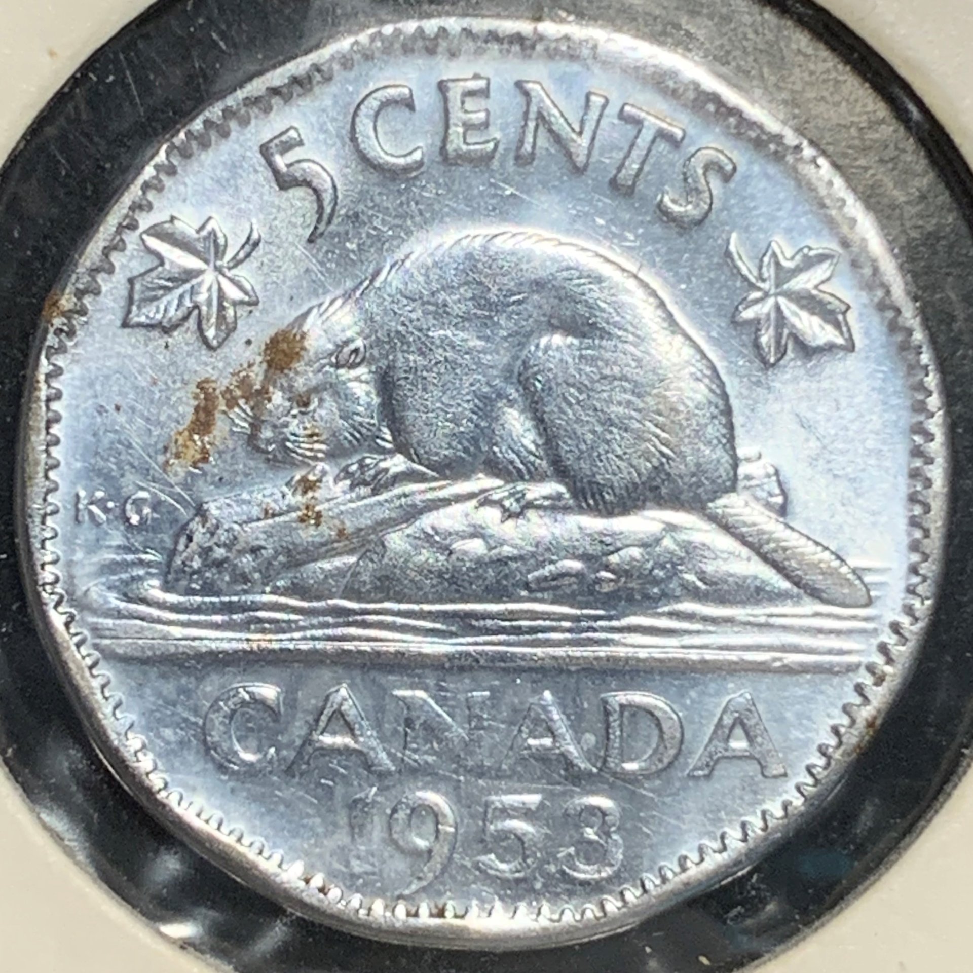 1953 Canadian Nickel Near or Far Leaf? Coin Talk