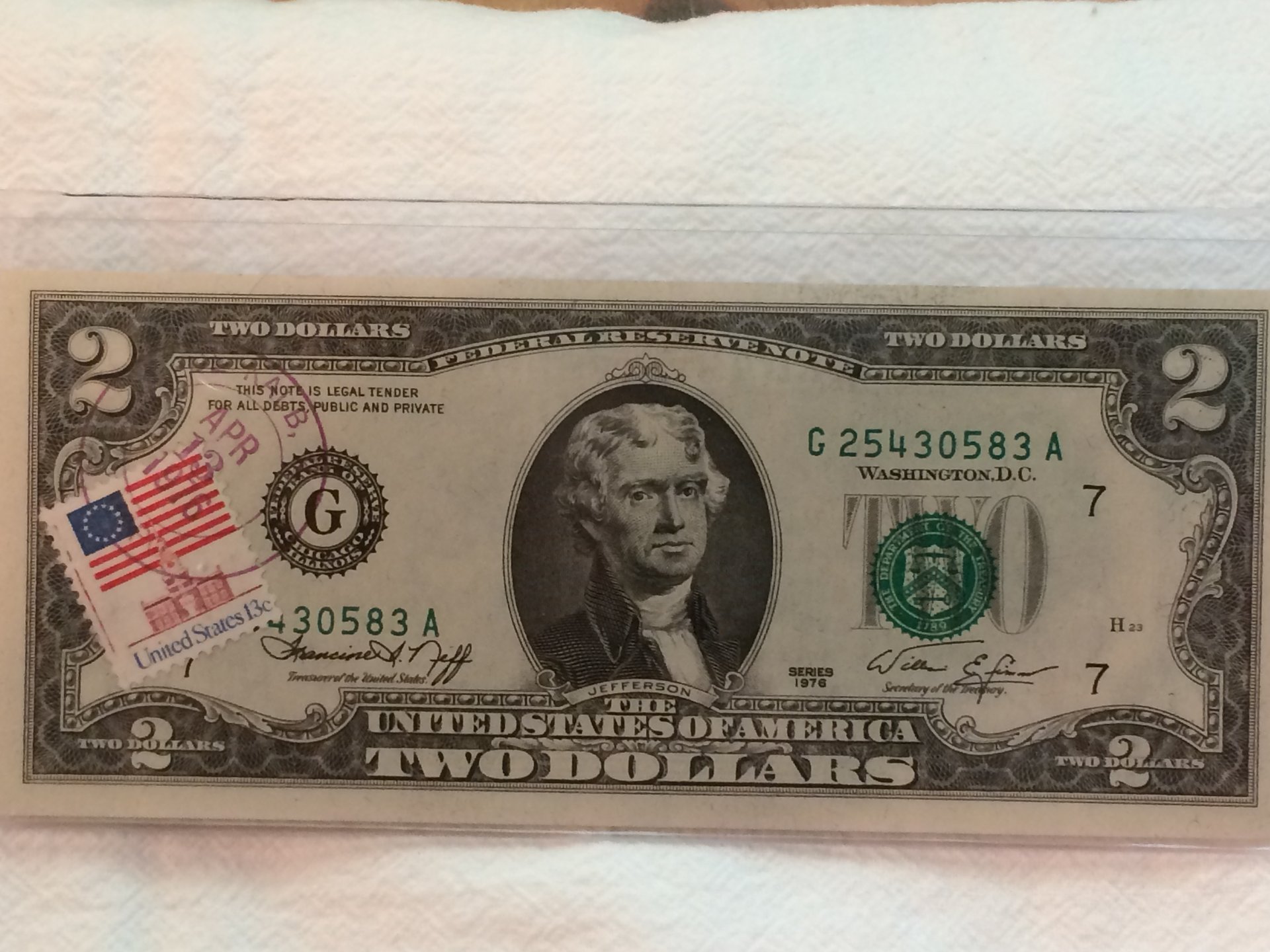 Ok now how about the transitional year of the 2 bill Coin Talk