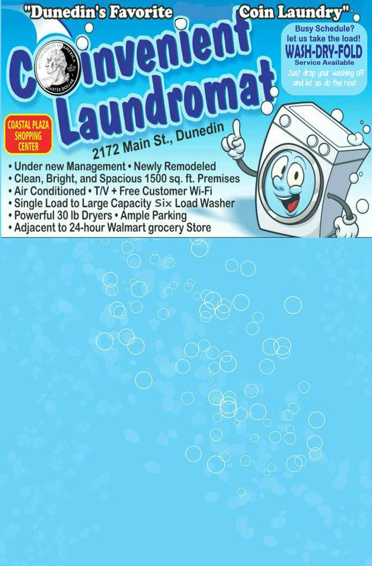 Dunedin's favorite 24hr Coin Laundry Coinvenient Laundromat & Wash