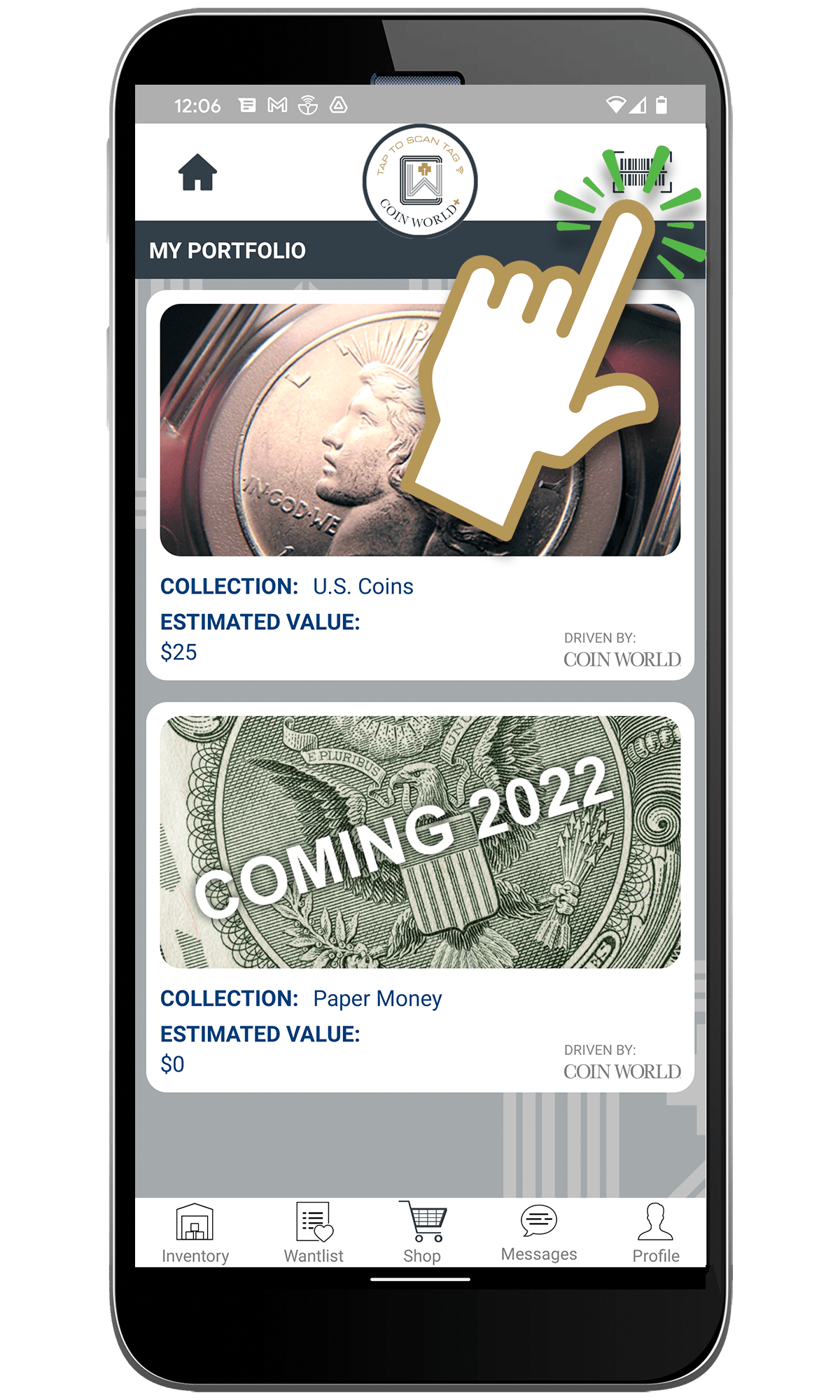 Scanning Coins Help Coin World+