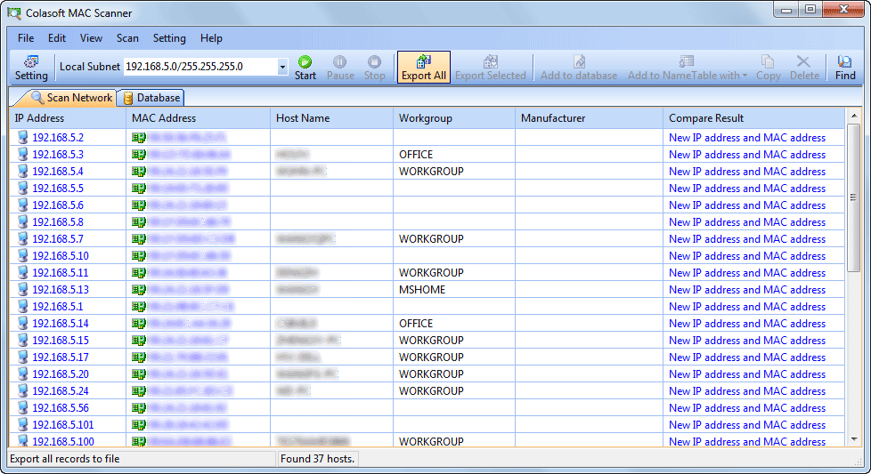 MAC Scanner Scan Network