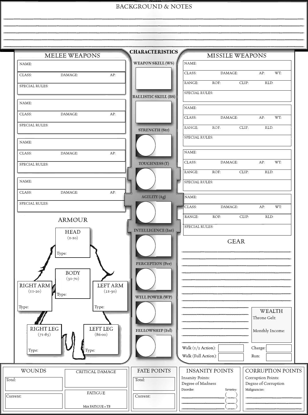 Dark Heresy sheets, please? Page 2 MythWeavers