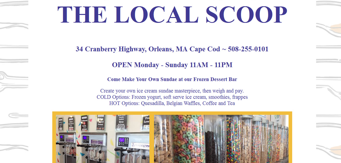 thelocalscoop Cape Cod  Design and Development