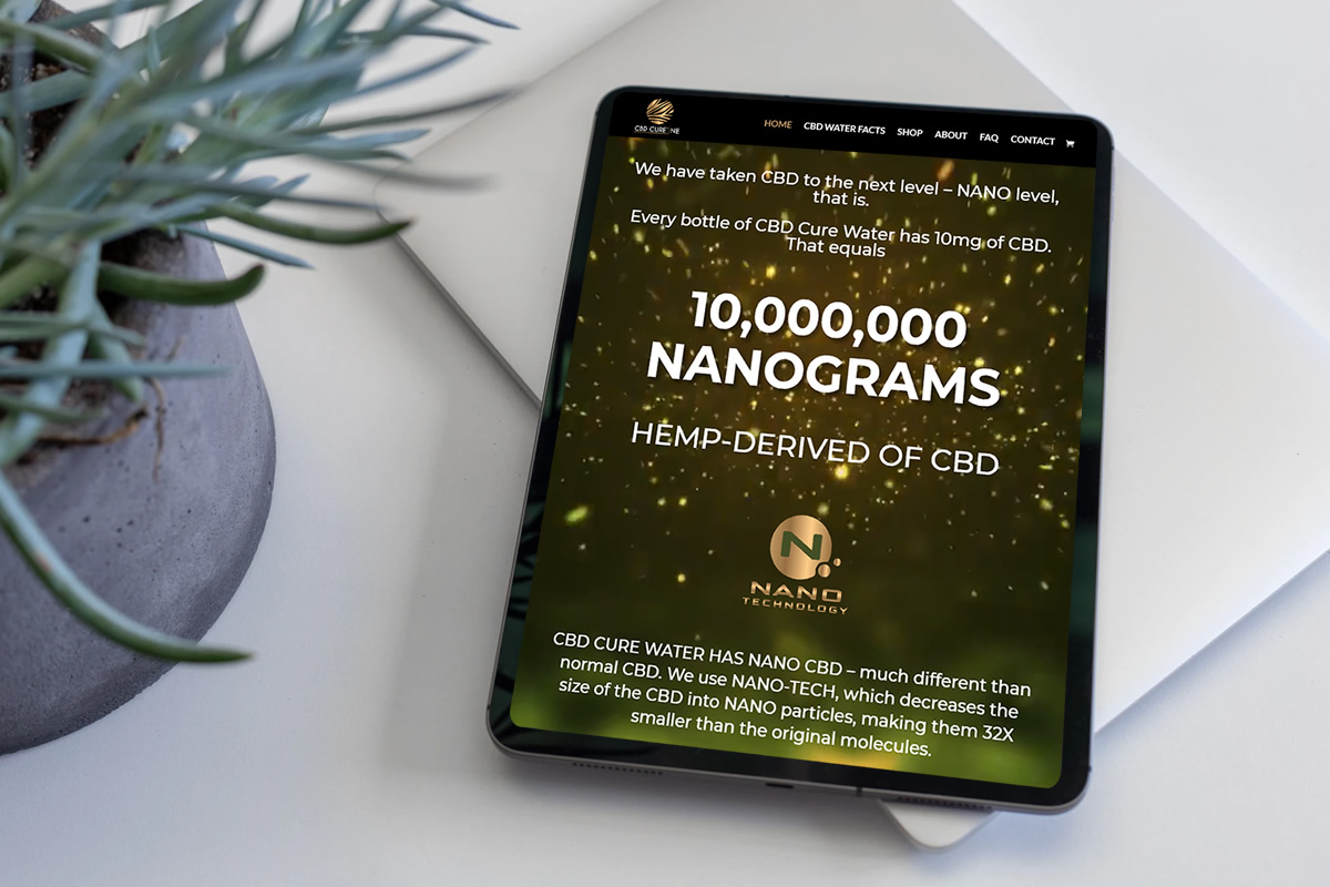 CBD Cure H20 Website Design + Build Cape Cod Web Design and Development