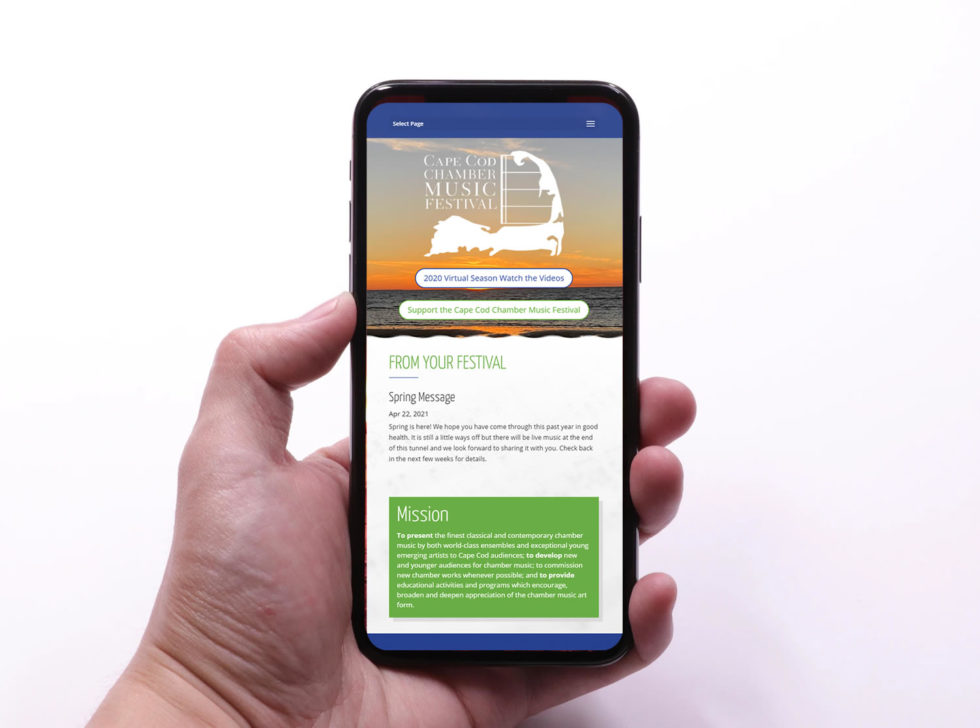 Cape Cod Chamber Music Festival Cape Cod Web Design and Development