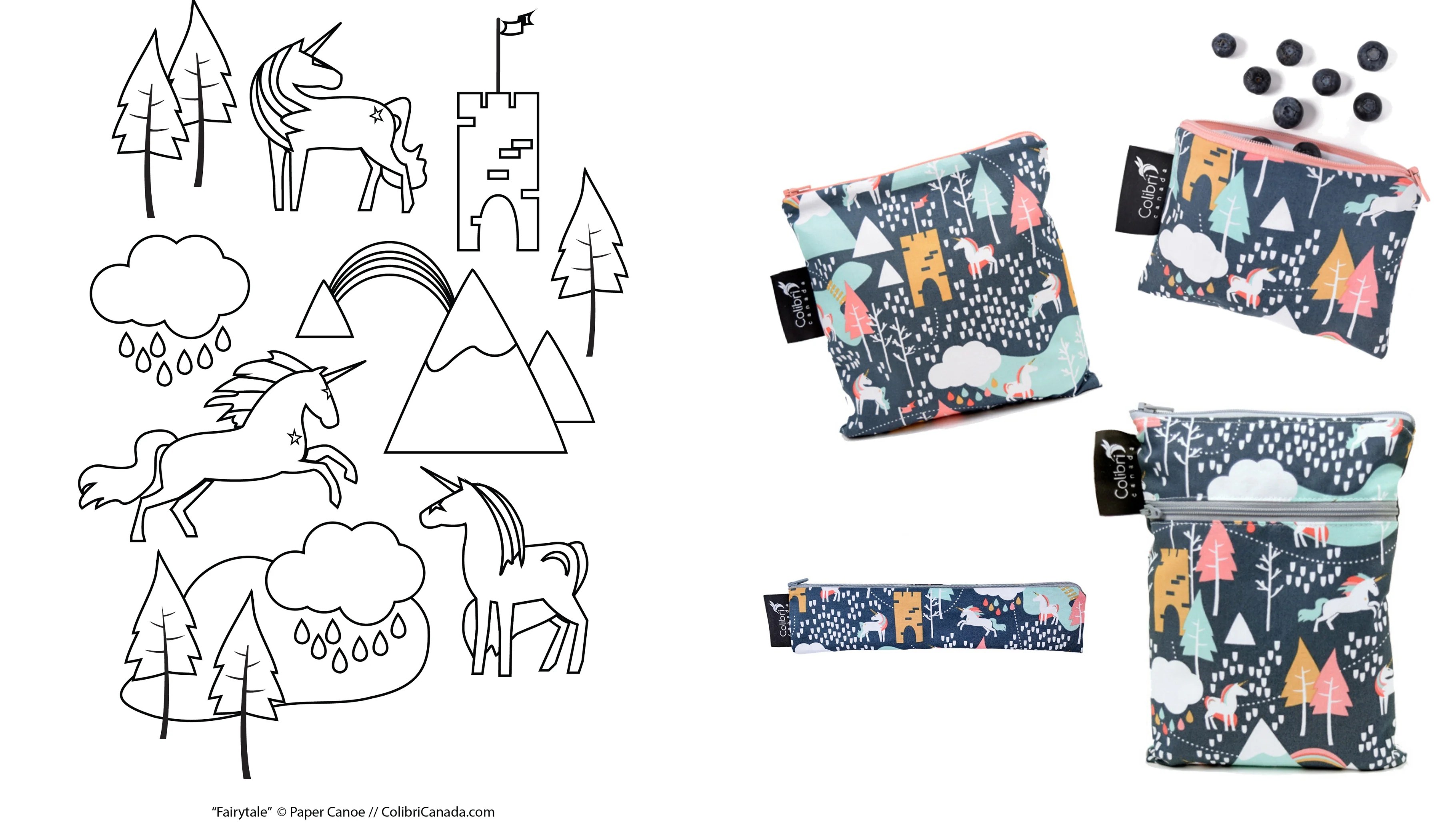 Coloring with Paper Canoe! Colibri Canada