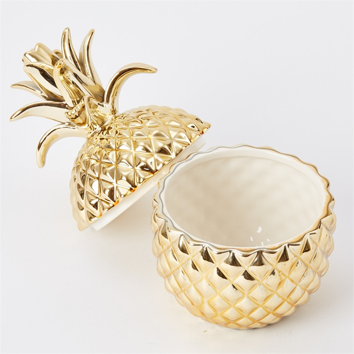 Gold Pineapple Jar Jars and Vases Collage Home