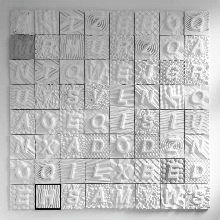 The crucipuzzles sculpted by Graham Kelman Collater.al