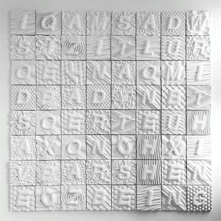 The crucipuzzles sculpted by Graham Kelman Collater.al