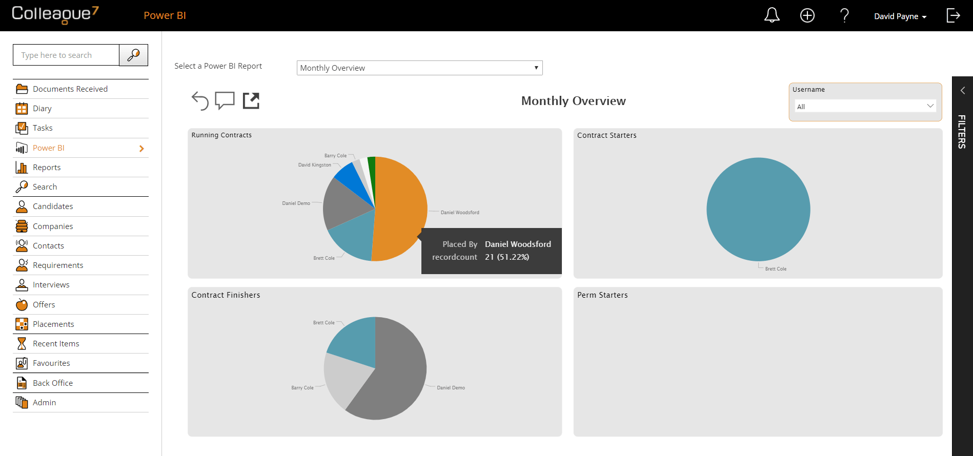 Power BI Colleague Software Recruitment Software