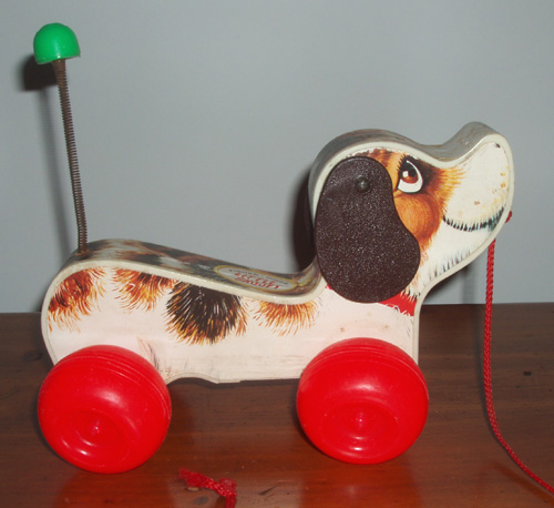 Vintage 1965 Fisher Price Little Snoopy Dog Pull Toy Collectics