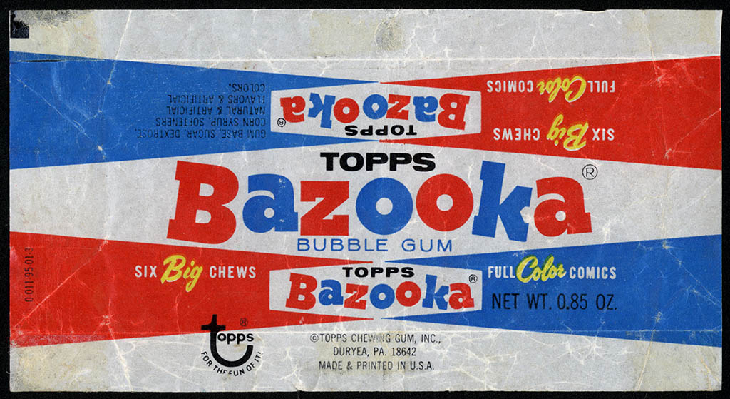 CC_Topps Bazooka Bubble Gum roll wrapper 1976