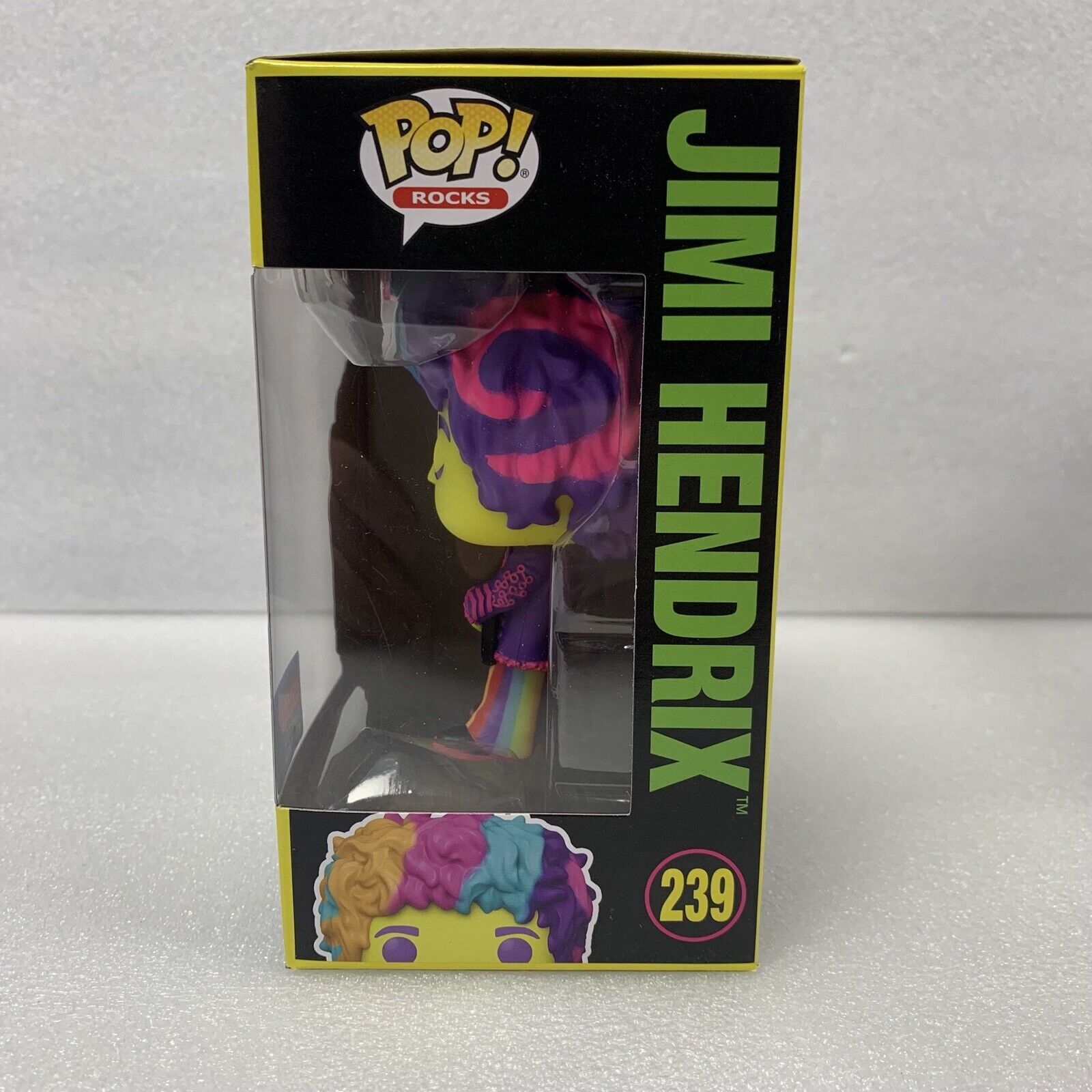 Funko POP Rocks Jimi Hendrix 239 NYCC 2021 Black Light FUN58557