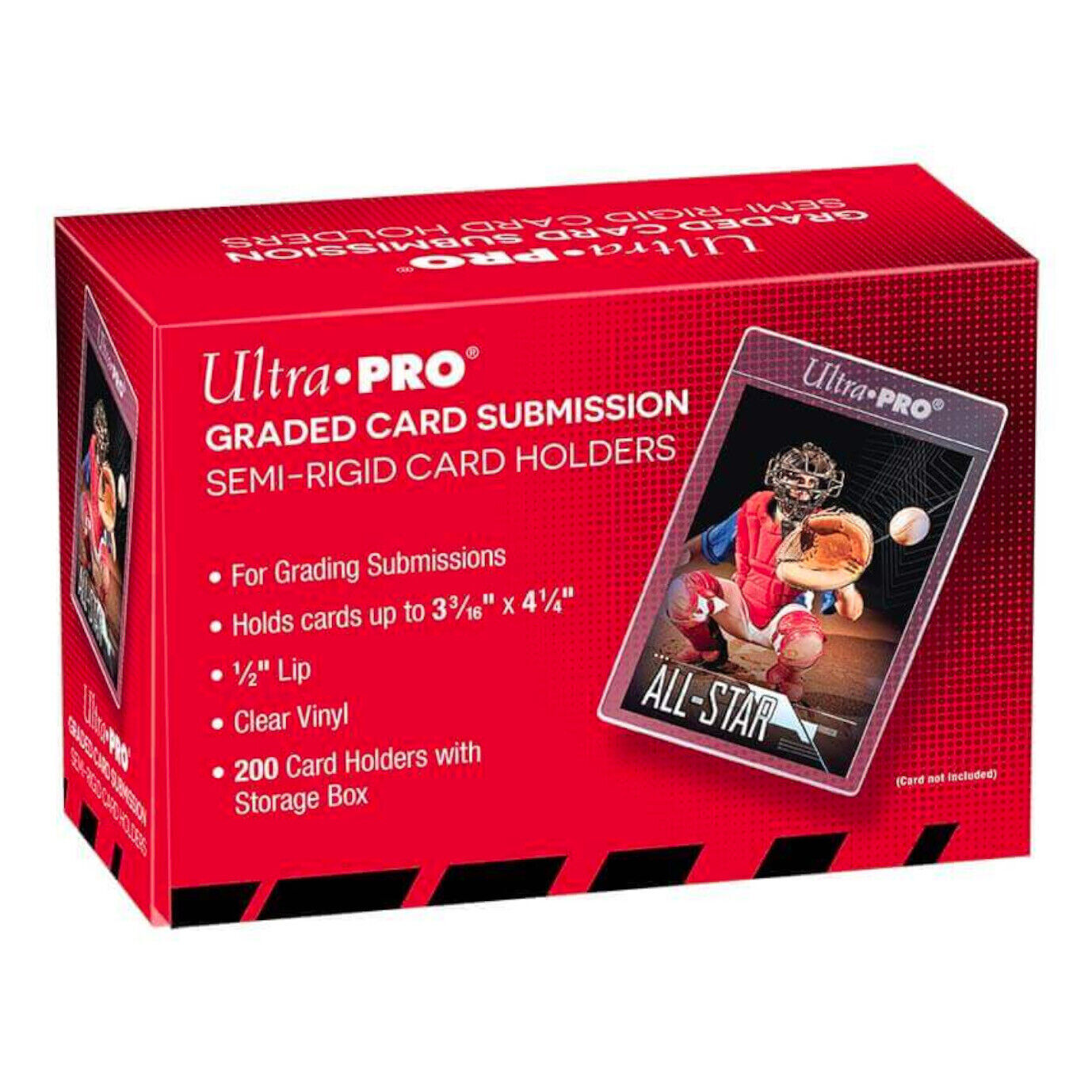 ULTRA PRO Card Sleeve Semi Rigid 1/2" Lip Tall Sleeves Pkt 200ct NEW