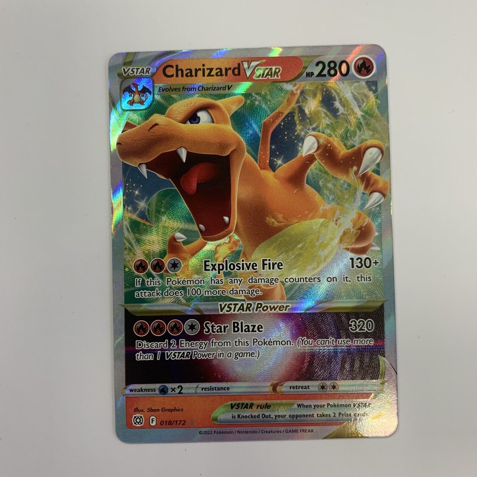 Pokemon TCG Charizard VStar Brilliant Stars 018/172 Ultra Rare