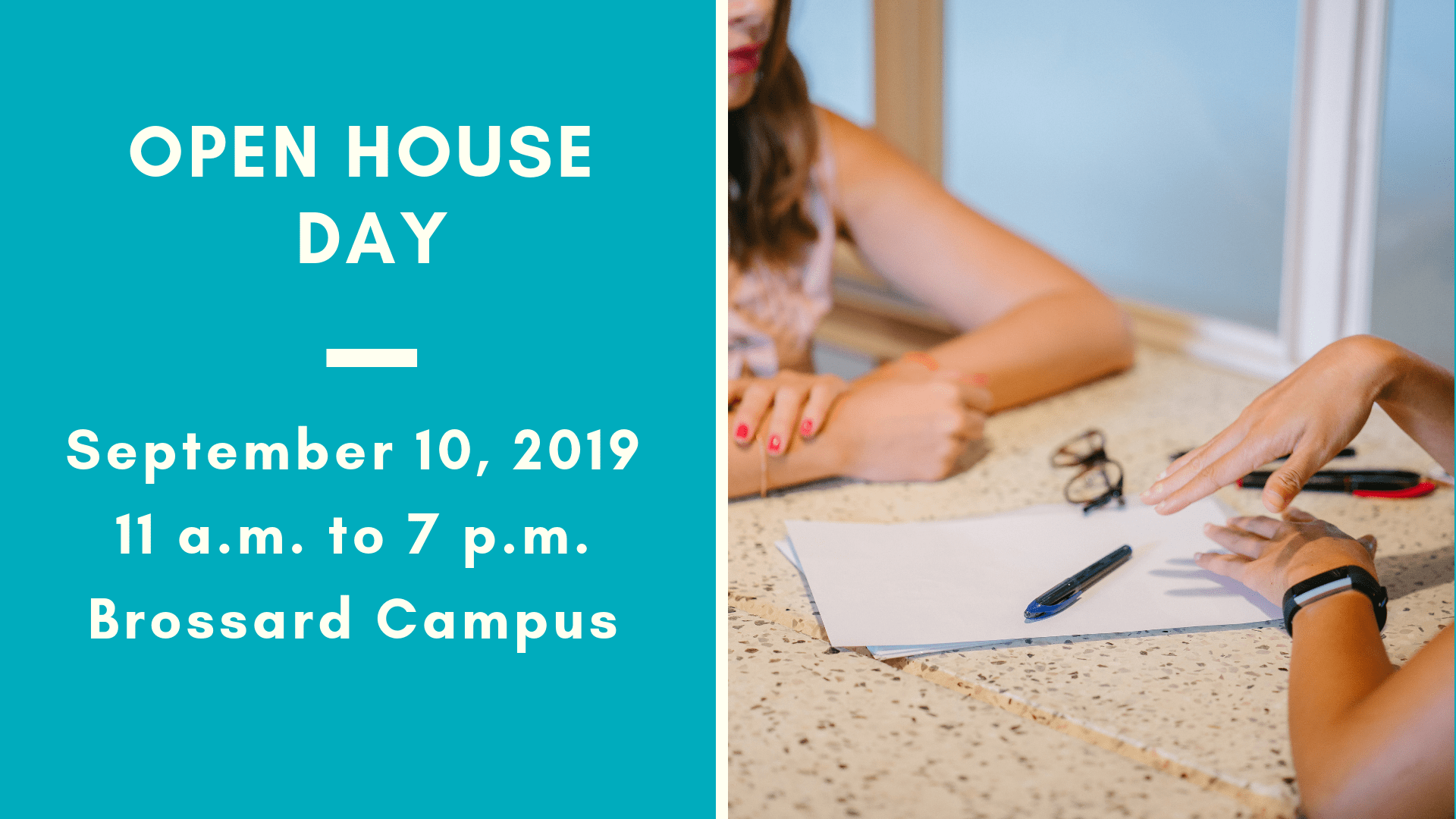 OPEN HOUSE DAY Come and meet us on September 10 at our Brossard campus