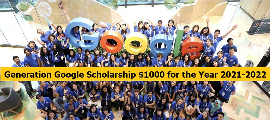 Generation Google Scholarship 1000 for the Year 20212022 Collegenp