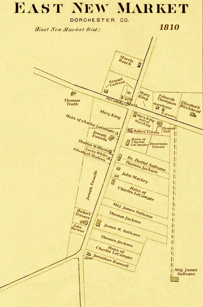 1810 Conceptual Map, East New Market, Maryland