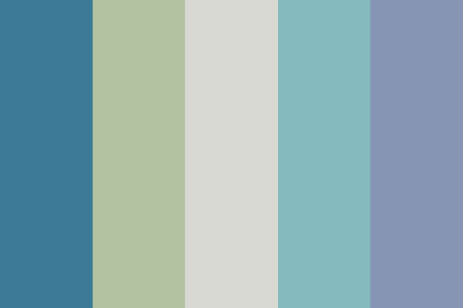 Blue Green Neutral Aqua Purple Color Palette