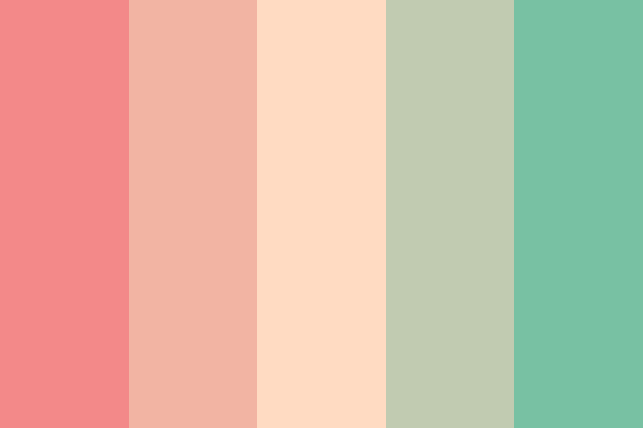 Soft Red and Green Color Palette