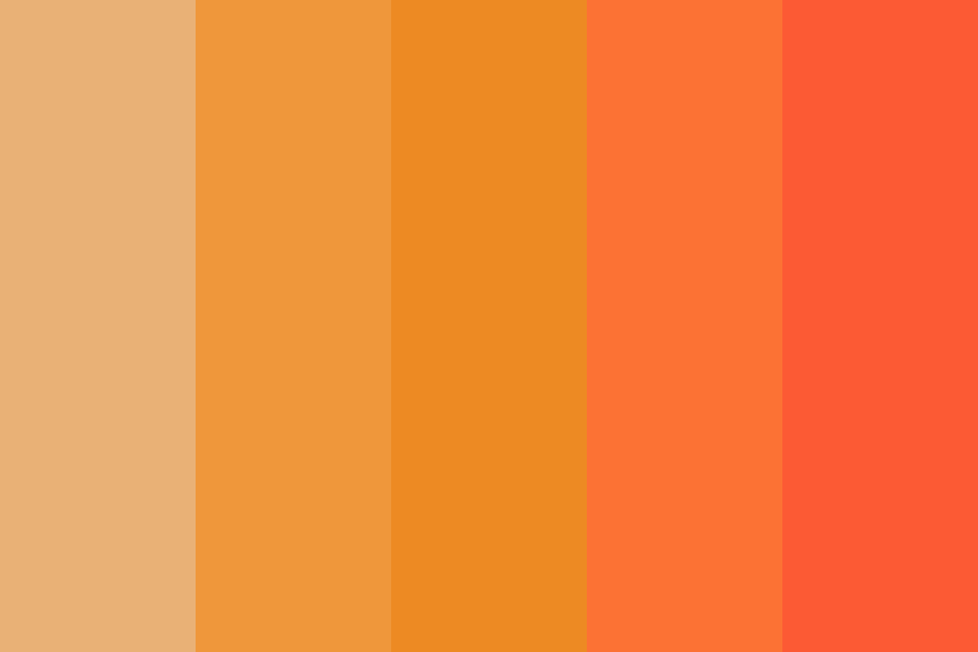 Really Hot Orange Color Palette