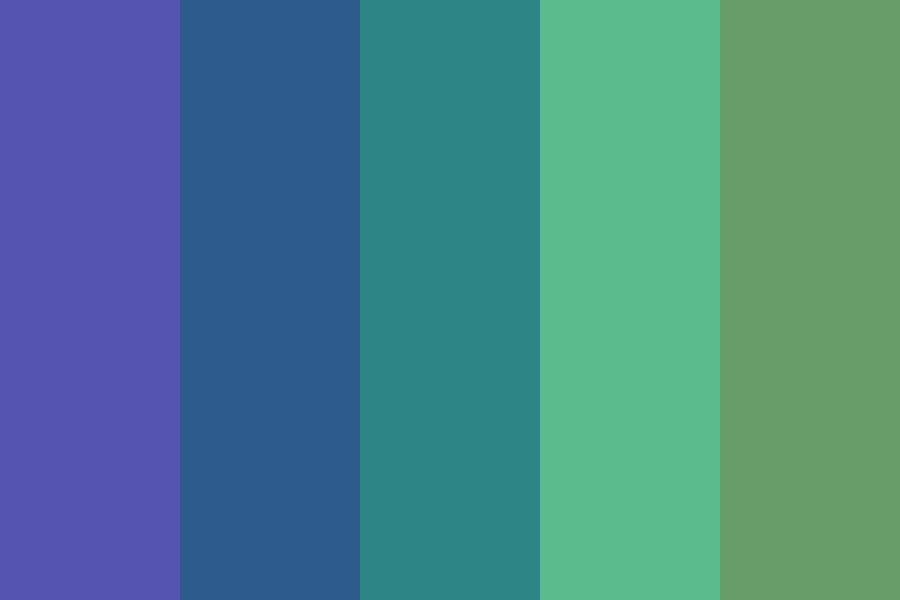 violet blue to green soft Color Palette