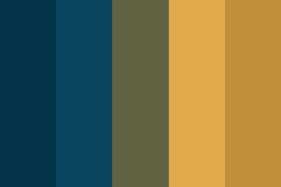 blue and yellow mix Color Palette