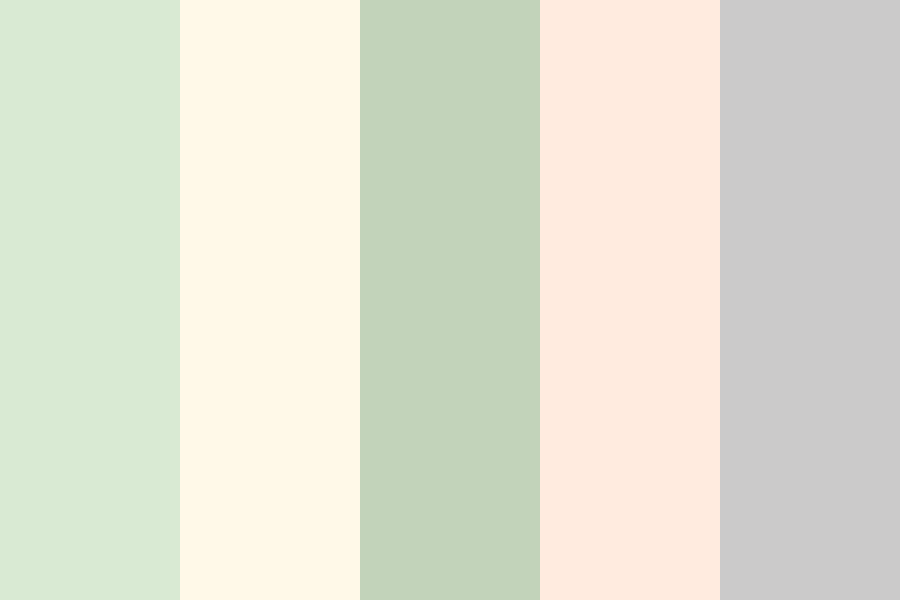Pale green n grey n peach Color Palette