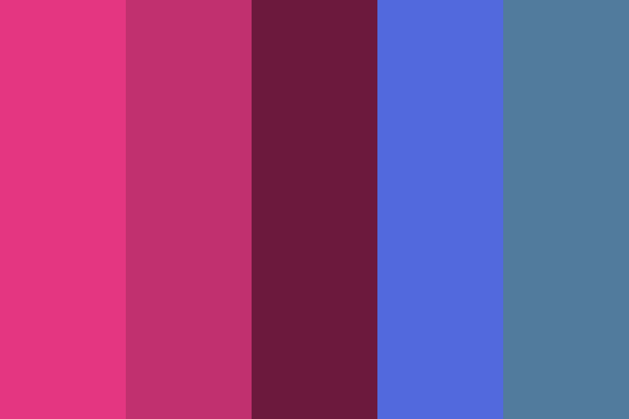Neon Pink Blue Color Palette