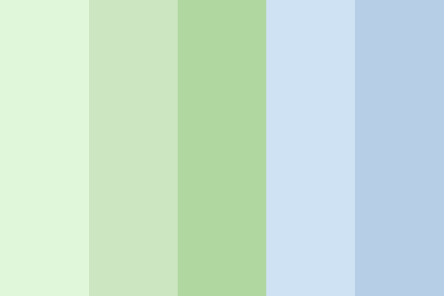 Pastel Greens and Blue Color Palette