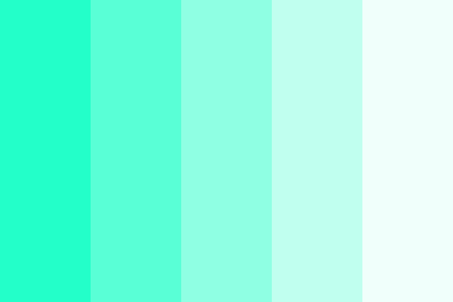 Turboluminescent Turquoise Color Palette