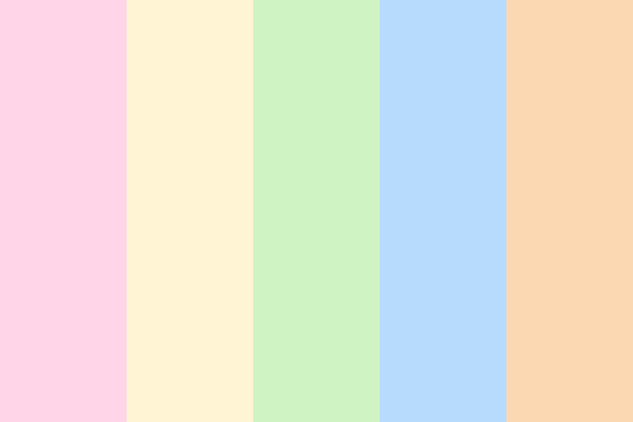 Pastel Danish Rainbow Color Palette