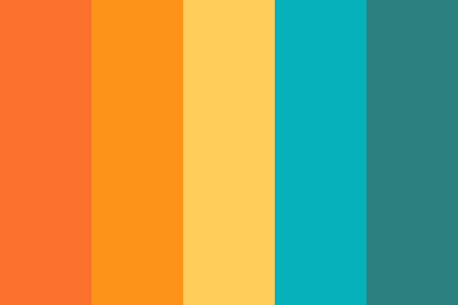 Orange and Mint Color Palette