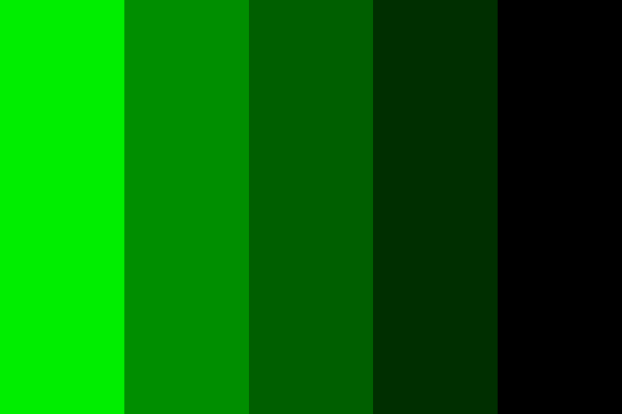 Green Pip Boy Color Palette
